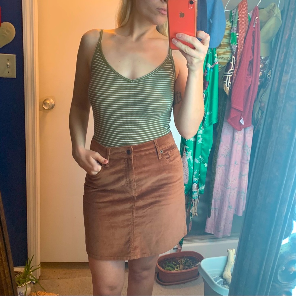 Gap Vintage 90s Striped Camisole Tank Top S Green